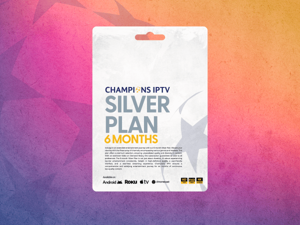 Champions IPTV Silver plan 6 Months